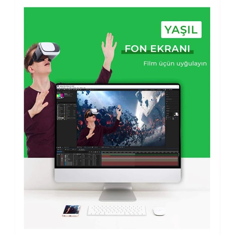 Зеленый фон Neewer 1.8x2.8 м Зеленый фон Neewer 1.8x2.8 м