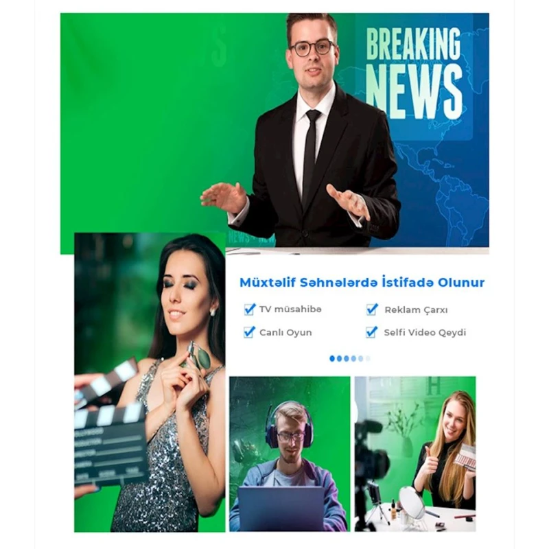 Зеленый фон Neewer 1.8x2.8 м Зеленый фон Neewer 1.8x2.8 м