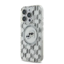 Чехол Karl Lagerfeld Magsafe IML Hard Monogram для Apple iPhone 16 Pro Max, Transparent