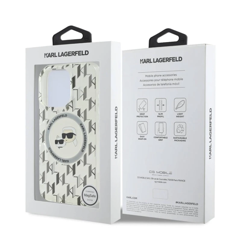 Чехол Karl Lagerfeld Magsafe IML Hard Monogram для Apple iPhone 16 Pro Max, Transparent Чехол Karl Lagerfeld Magsafe IML Hard Monogram для Apple iPhone 16 Pro Max, Transparent