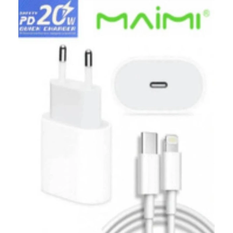 Сетевое зарядное устройство Maimi T36 with Lightning, Белый Сетевое зарядное устройство Maimi T36 with Lightning, Белый