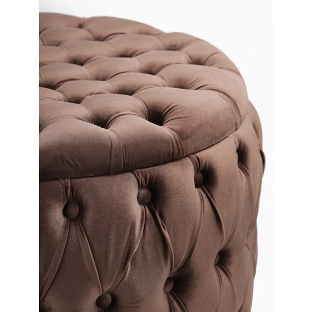 Пуфик 70, ткань, коричневый, 40x70x70 см