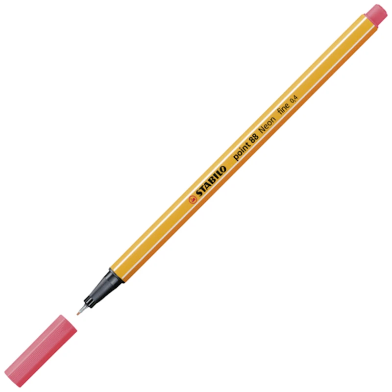 Капиллярная ручка Stabilo point 88/40, 0.4 мм, Neon Red