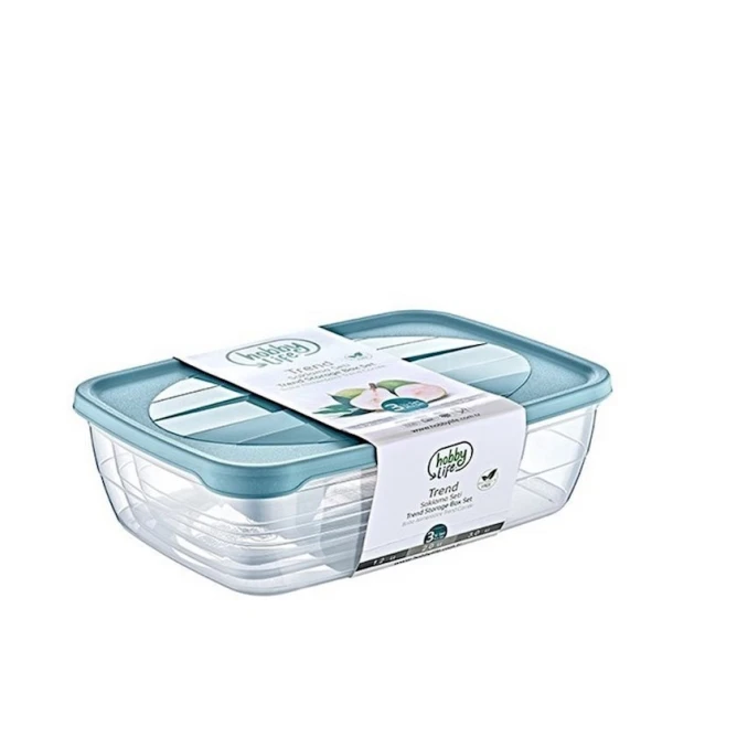 Qida saxlama konteyner dəsti Hobby Life 0201012, 3 əd, 19.5x27.5x8.5 sm, plastik, qapaqla, çeşiddə Qida saxlama konteyner dəsti Hobby Life 0201012, 3 əd, 19.5x27.5x8.5 sm, plastik, qapaqla, çeşiddə