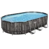 Бассейн Bestway 5611R, каркасный, овальный, 610х366х122 см, 20241 л, серый