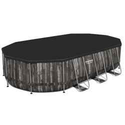 Бассейн Bestway 5611R, каркасный, овальный, 610х366х122 см, 20241 л, серый