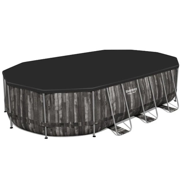 Бассейн Bestway 5611R, каркасный, овальный, 610х366х122 см, 20241 л, серый