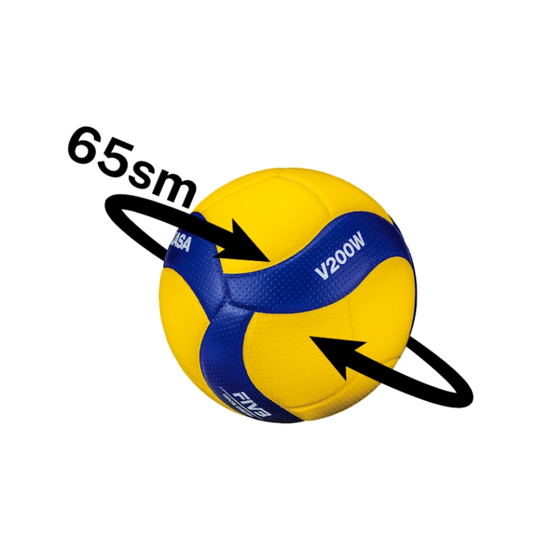 Волейбольный мяч Mikasa V200W, желтый, 65 см Волейбольный мяч Mikasa V200W, желтый, 65 см