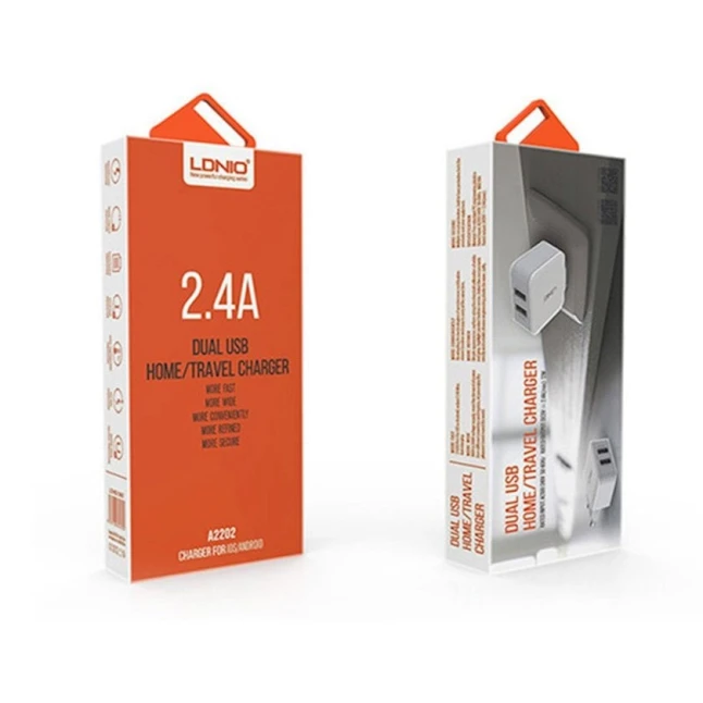 Сетевое зарядное устройство LDNIO A2202, Белый