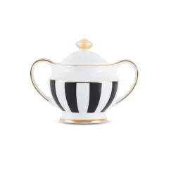 Сахарница Gipfel Modern 3955, 250 мл, фарфор, белый/черный Сахарница Gipfel Modern 3955, 250 мл, фарфор, белый/черный