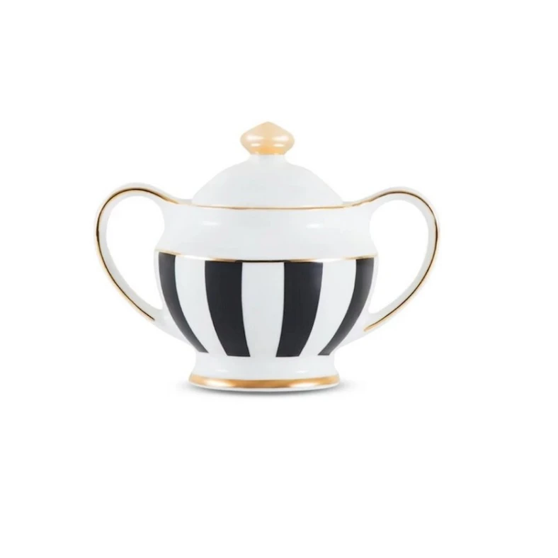 Сахарница Gipfel Modern 3955, 250 мл, фарфор, белый/черный Сахарница Gipfel Modern 3955, 250 мл, фарфор, белый/черный