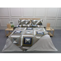 Комплект постельного белья Elegant SHA-00004627, пододеяльник 160x220 см, простыня 160x240 см, наволочкa 50x70 см, односпальный, разноцветный