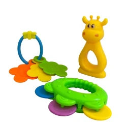 Набор прорезывателей-погремушек OB0000041, 0+ мес, 3 шт Набор прорезывателей-погремушек OB0000041, 0+ мес, 3 шт