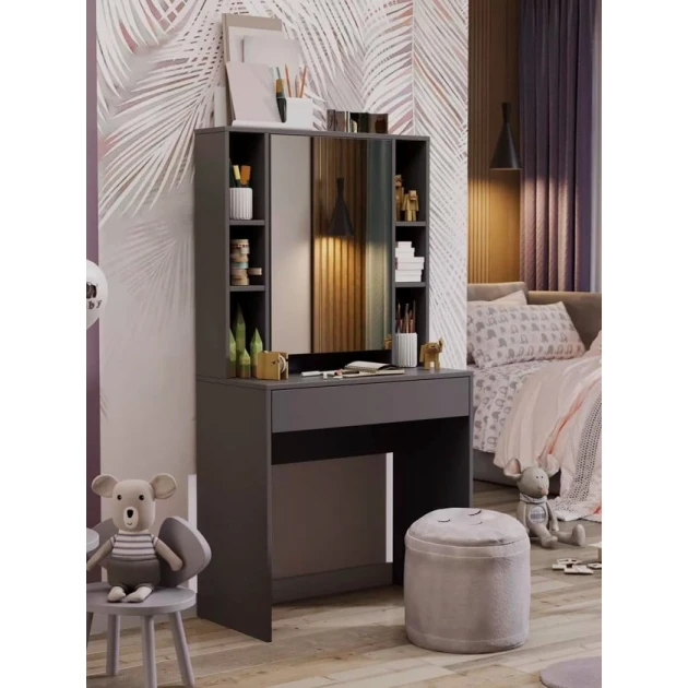 Туалетный столик Art Mebel 49, ламинат, 150x80x40 см, антрацит