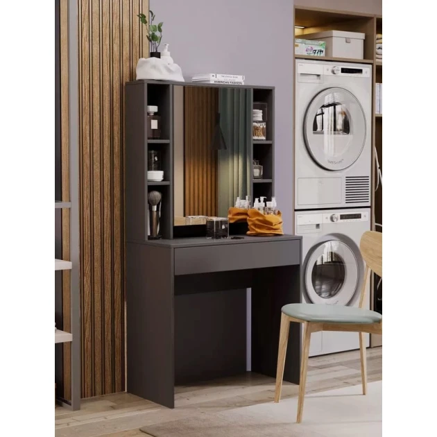 Туалетный столик Art Mebel 49, ламинат, 150x80x40 см, антрацит