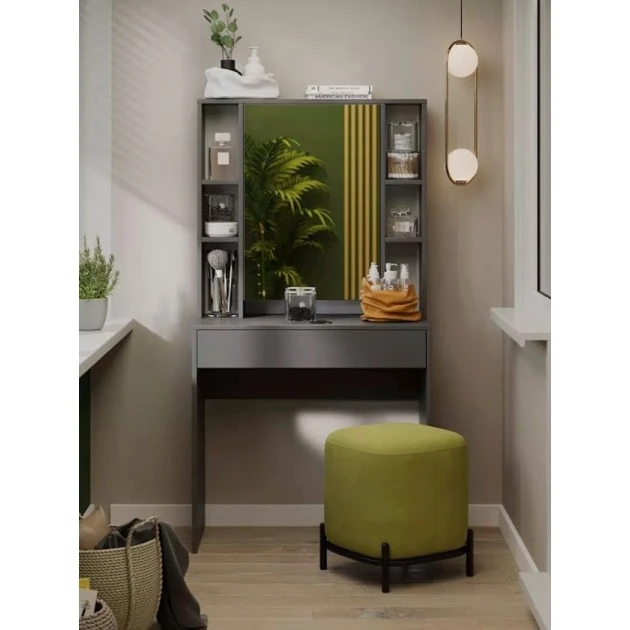 Туалетный столик Art Mebel 49, ламинат, 150x80x40 см, антрацит