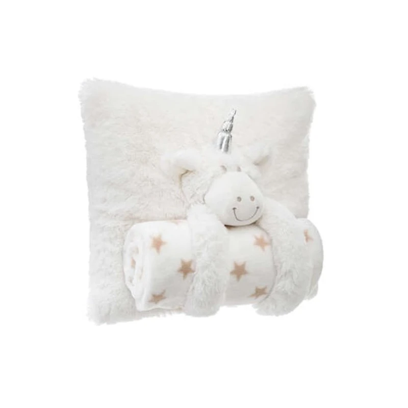 Набор Atmosphera подушка + плед, Единорог, Белый Набор Atmosphera подушка + плед, Единорог, Белый