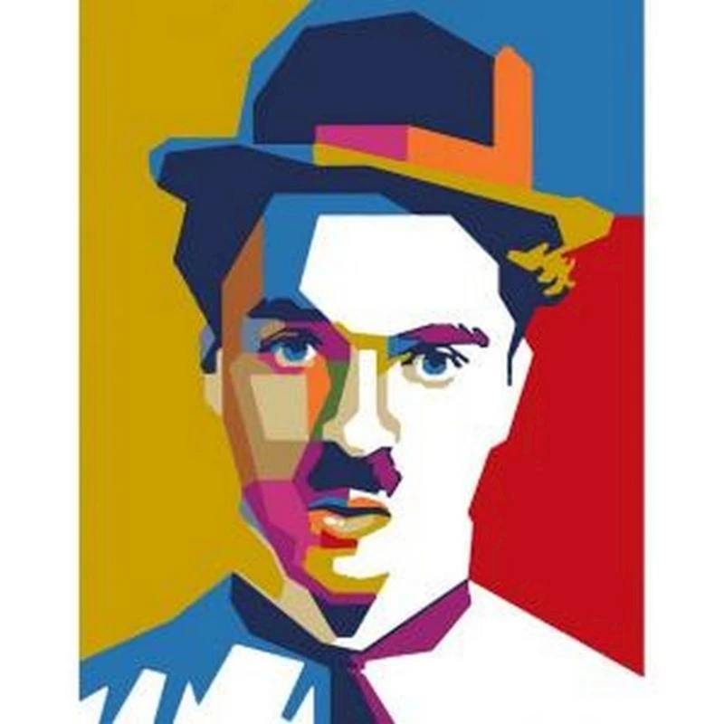 Акриловая живопись по номерам Rosa Start Чарли Чаплин, 35х45см Акриловая живопись по номерам Rosa Start Чарли Чаплин, 35х45см