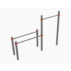 Уличный турник с брусьями AzPark СВС-75, 260х320 см