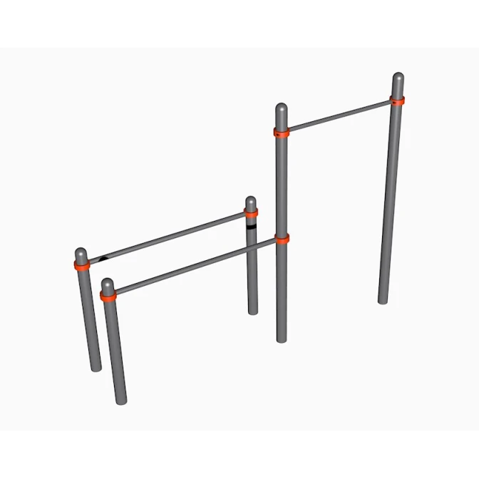 Уличный турник с брусьями AzPark СВС-75, 260х320 см Уличный турник с брусьями AzPark СВС-75, 260х320 см