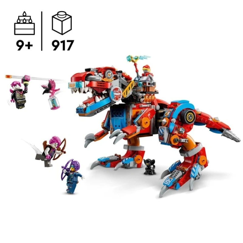 Konstruktor LEGO Dreamzzz Cooper's Robot Dinosaur C-Rex 71484, 917 parça, 9 yaşdan
