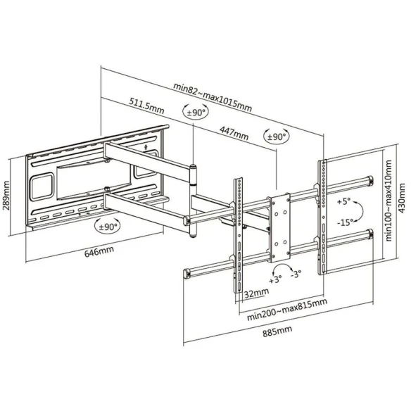 Кронштейн для телевизора 2E Kokbu 43-80 Кронштейн для телевизора 2E Kokbu 43-80