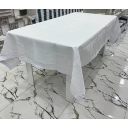 Скатерть MiraNova FS-650, тефлоновая, белая, 110x160 см