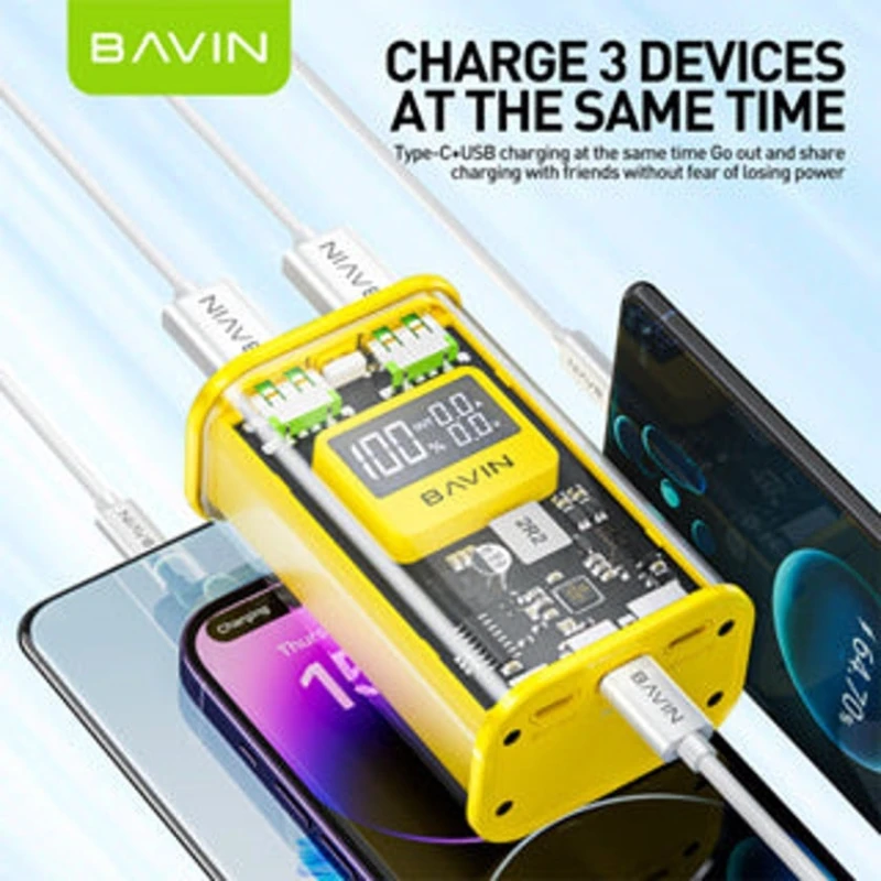 Внешний аккумулятор Bavin PC1011 10000 mAh Yellow Внешний аккумулятор Bavin PC1011 10000 mAh Yellow
