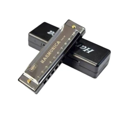 Губная гармошка Harmonica RST-0059, 10х25х10 см, метал, серебристый Губная гармошка Harmonica RST-0059, 10х25х10 см, метал, серебристый