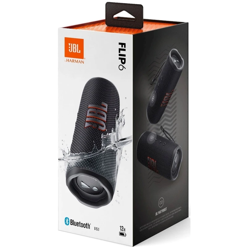 Портативная колонка JBL Flip 6 Black (JBLFLIP6BLKEU) Портативная колонка JBL Flip 6 Black (JBLFLIP6BLKEU)
