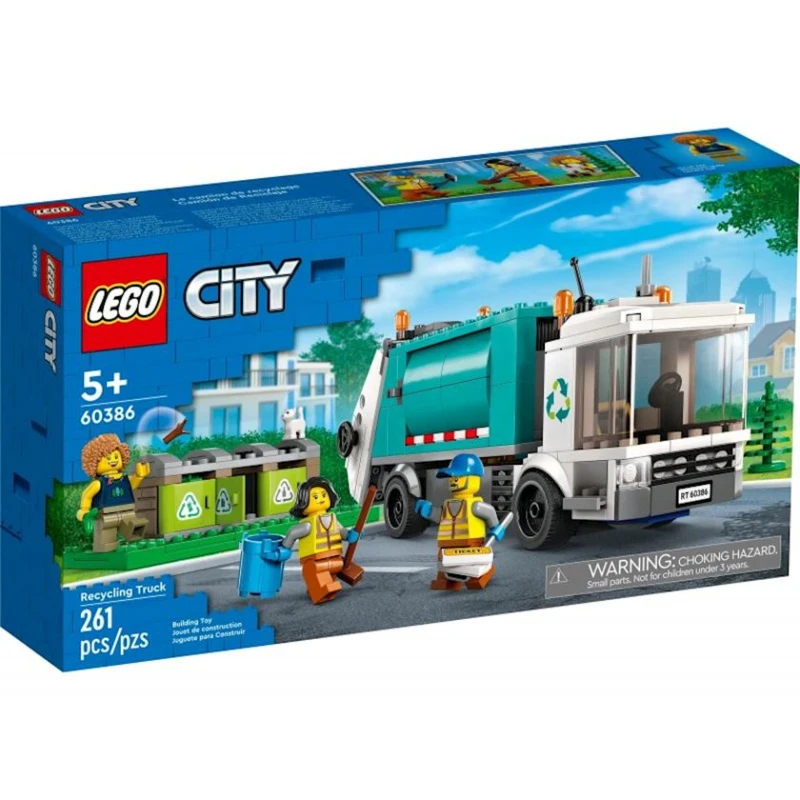 Конструктор LEGO City Recycling Truck 60386, 5+ лет, 261 элементов
