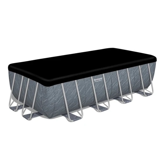 Бассейн Bestway 56996, каркасный, прямоугольный, 488x244x122 см, 11532 л, серый