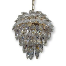 Asma çılçıraq, 3 lampa, qızılı, uzunsov