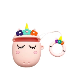 Чехол для наушников Unicorn для Apple AirPods 1/2, Розовый