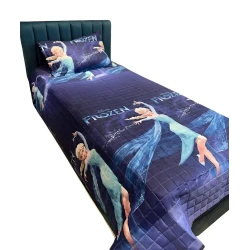 Örtük və yastıq üzü dəsti Frozen, 170x230/50x70 sm, bambuk, göy Örtük və yastıq üzü dəsti Frozen, 170x230/50x70 sm, bambuk, göy