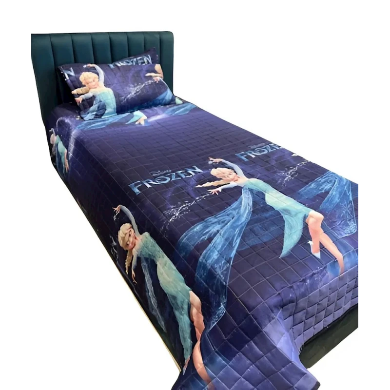 Örtük və yastıq üzü dəsti Frozen, 170x230/50x70 sm, bambuk, göy Örtük və yastıq üzü dəsti Frozen, 170x230/50x70 sm, bambuk, göy