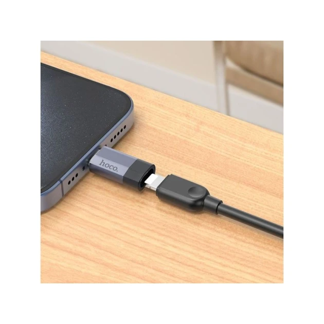 Adapter Hoco UA29 Type-C male to Lightning female adapter, Dark Blue