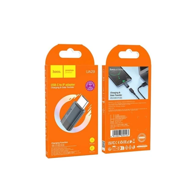 Adapter Hoco UA29 Type-C male to Lightning female adapter, Dark Blue