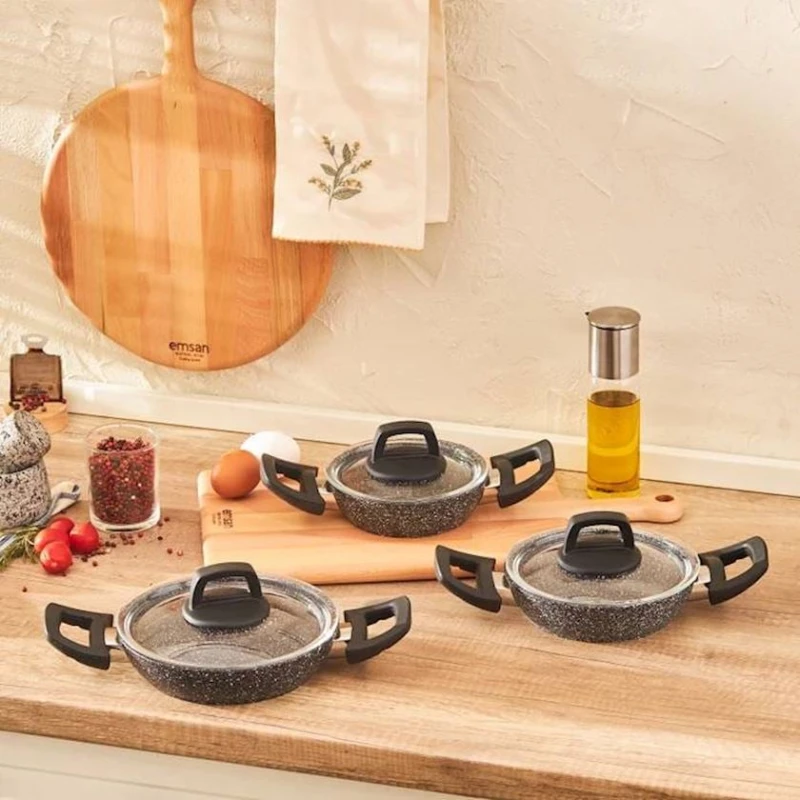 Qazan dəsti Emsan Luna 14/16/18 см Qazan dəsti Emsan Luna 14/16/18 см