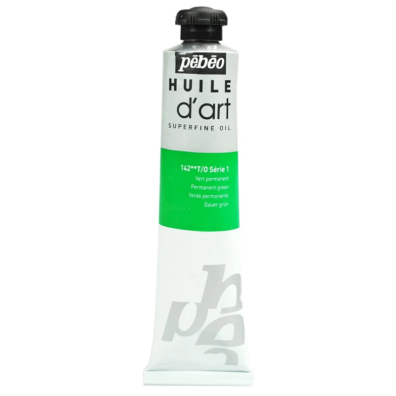 Масляная краска Pebeo d'Art 142 Permanent Green, зеленый, 37 мл