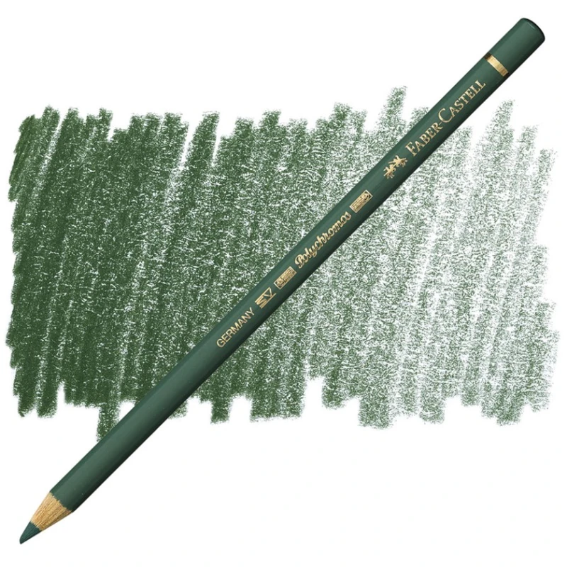 Цветной карандаш Faber-Castell Polychromos, цвет 165, Juniper Green Цветной карандаш Faber-Castell Polychromos, цвет 165, Juniper Green