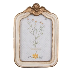 Фоторамка Clayre & Eef 2F1091, 14x3x20/10x15 см, полирезин, бежевая