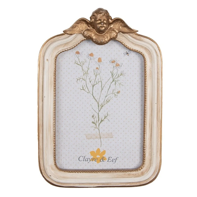 Фоторамка Clayre & Eef 2F1091, 14x3x20/10x15 см, полирезин, бежевая Фоторамка Clayre & Eef 2F1091, 14x3x20/10x15 см, полирезин, бежевая