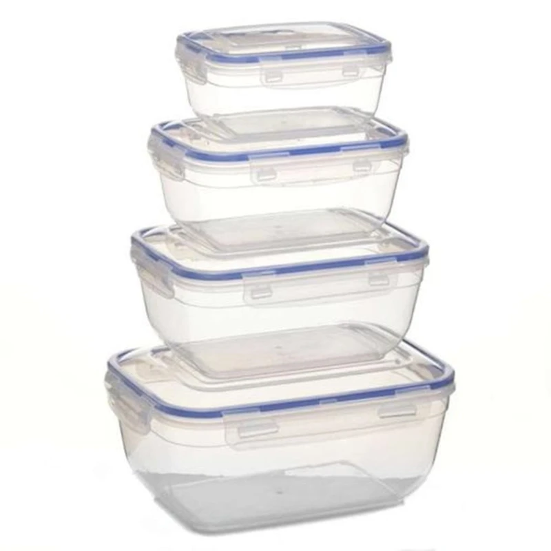 Konteyner dəsti Stars Plastik plastik, şəffaf, 4 əd, 800 ml/1400 ml/2300 ml/4000 ml Konteyner dəsti Stars Plastik plastik, şəffaf, 4 əd, 800 ml/1400 ml/2300 ml/4000 ml