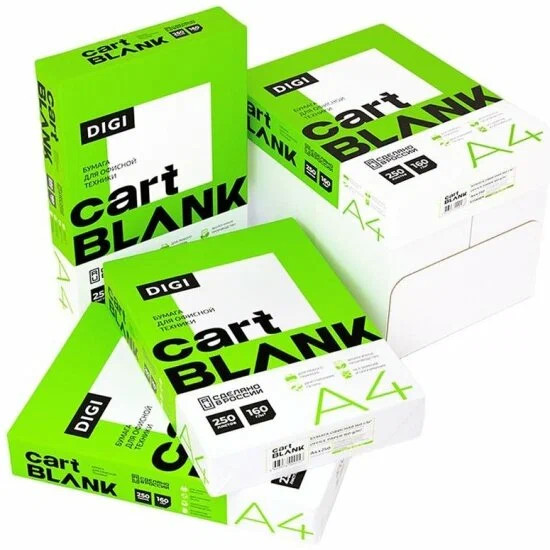 Бумага Cart Blank А4, 500 листов Бумага Cart Blank А4, 500 листов