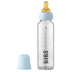 Бутылочка для кормления BIBS Baby Bottle Complete Set 0+ месяцев, 225 мл, стекло/латекс, голубая Бутылочка для кормления BIBS Baby Bottle Complete Set 0+ месяцев, 225 мл, стекло/латекс, голубая