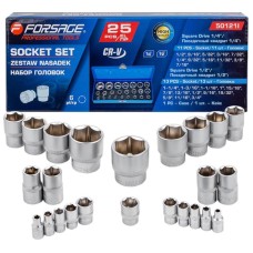 Alətlər dəsti Forsage F-50121I, 25 hissə, 1/4