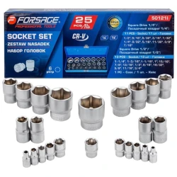 Alətlər dəsti Forsage F-50121I, 25 hissə, 1/4