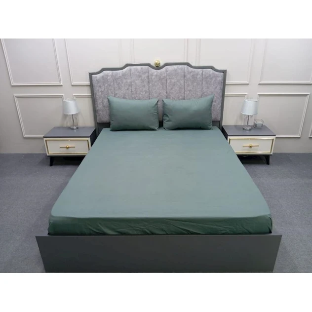 Простыня на резинке TZE-688, темно-зеленый, 180х200 см Простыня на резинке TZE-688, темно-зеленый, 180х200 см