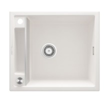 Mətbəx çanağı Deante Magnetic A103, qranit, ağ, 56x50x21.9 sm